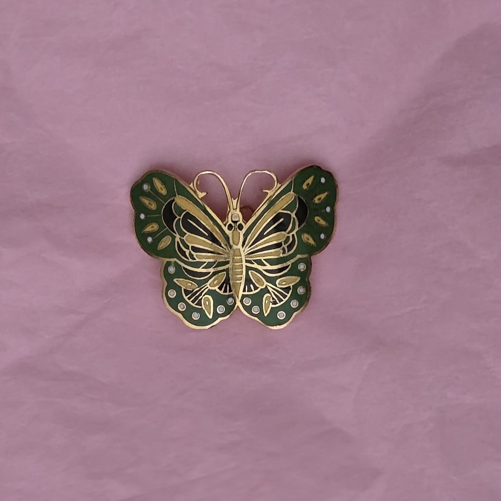Vintage Cloisonne Moth
